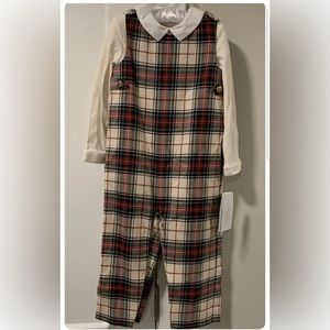 Ralph Lauren Plaid Overall-24 Months